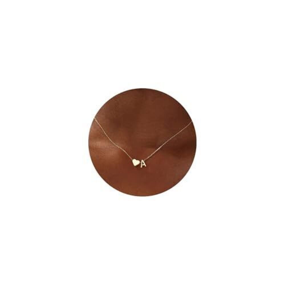 4530 Easter Basket Stuffers - Heart Initial A Necklaces Trendy, Dainty 18K